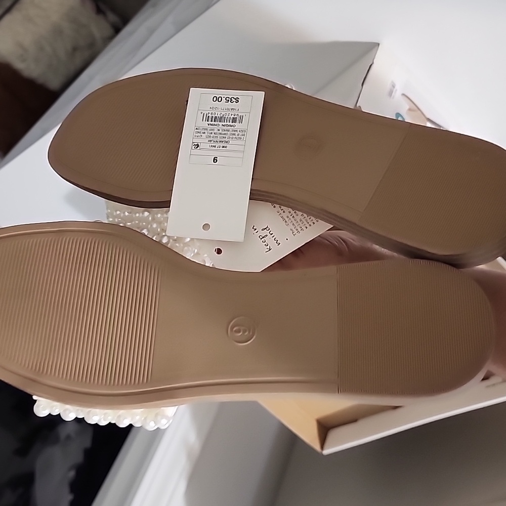 A New Day Sandals with Pearl Embellishments - Picture 7 of 8
